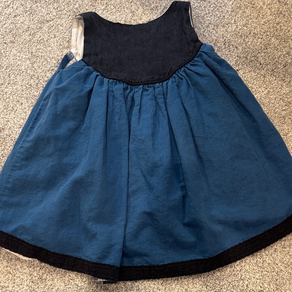 W.D. Wolf Blue and Navy Sleeveless Dress